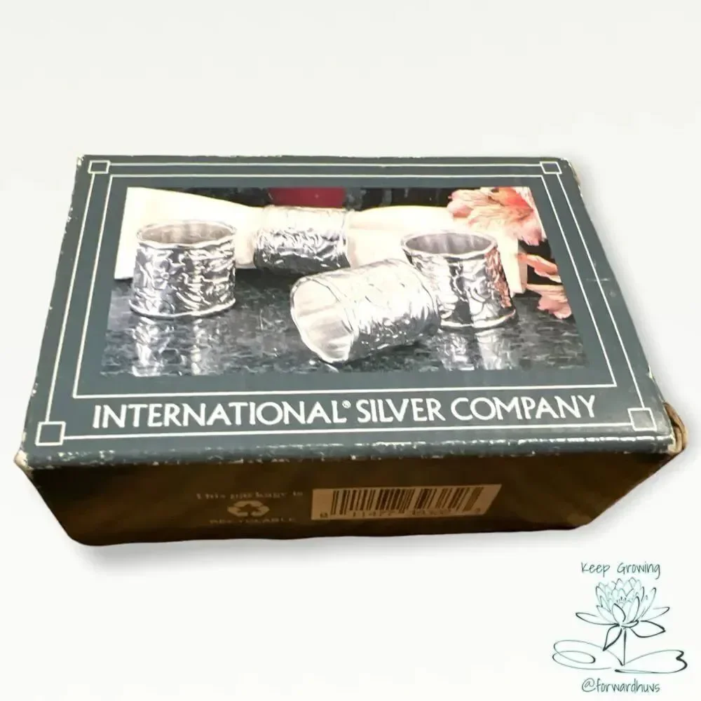 International Silver Company Napkin Rings Open Box